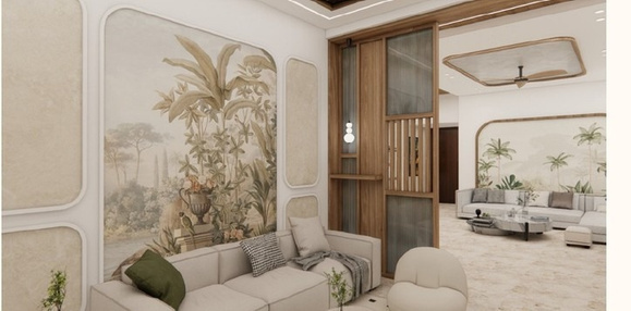 Soft Modern living room by Veda Spaces